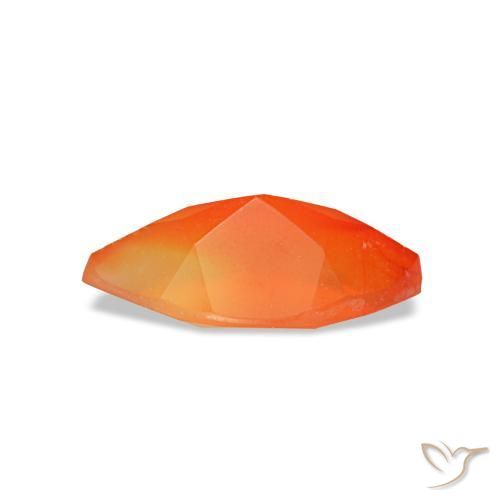 Cornalina laranja natural 0,47ct, marquise, transparente