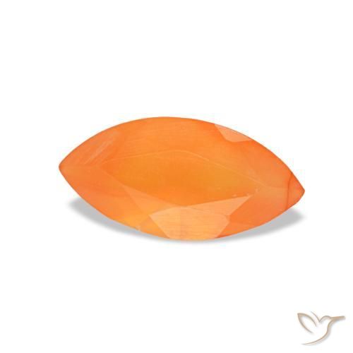 Cornalina laranja natural 0,46ct, marquise, transparente
