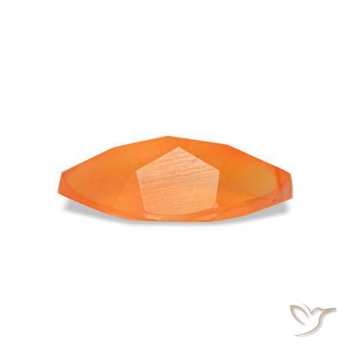 Cornalina laranja natural 0,46ct, marquise, transparente