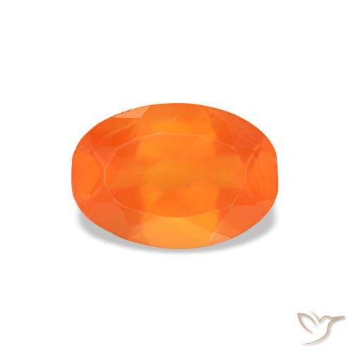 0.37ct laranja cornalina, oval, transparente