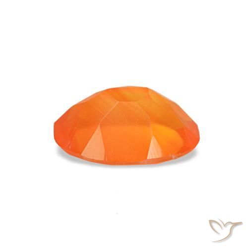 Cornalina laranja natural 0,37ct, corte oval, transparente