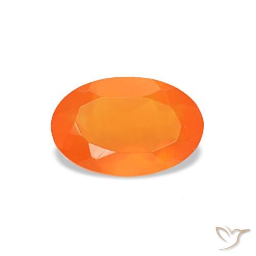 Cornalina laranja natural 0,33ct, corte oval, transparente