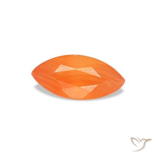 Cornalina laranja natural 0,14ct, marquise, transparente