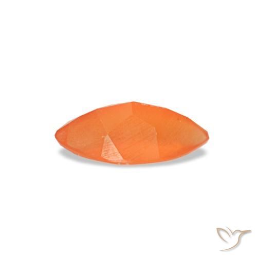 Cornalina laranja natural 0,14ct, marquise, transparente