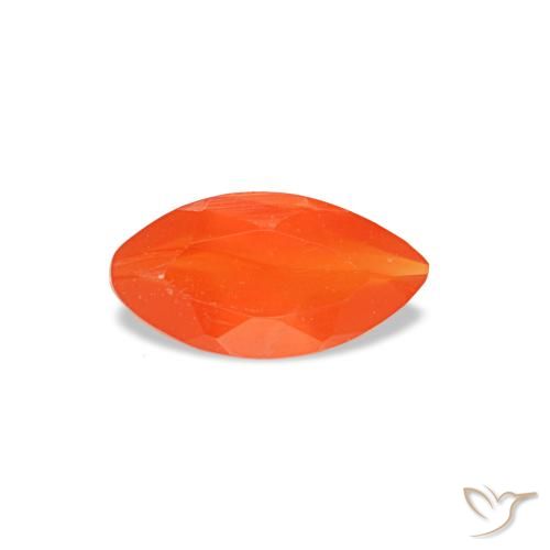 Cornalina laranja natural 0,22ct, marquise, transparente