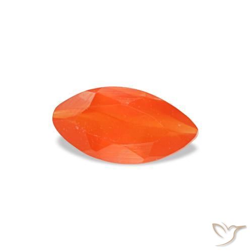 Cornalina laranja natural 0,22ct, marquise, transparente