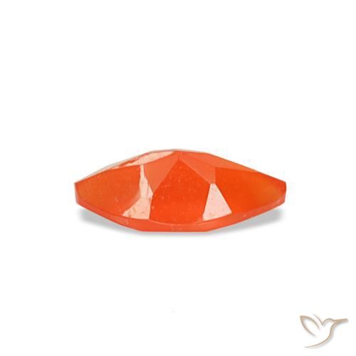 Cornalina laranja natural 0,22ct, marquise, transparente