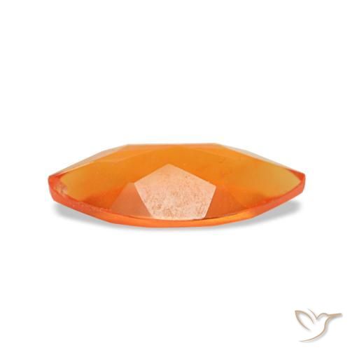 Cornalina laranja natural 0,39ct, marquise, transparente