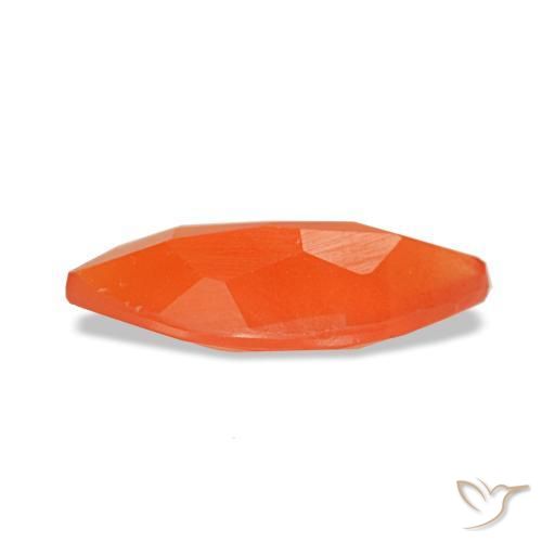 Cornalina laranja natural 0,36ct, marquise, transparente