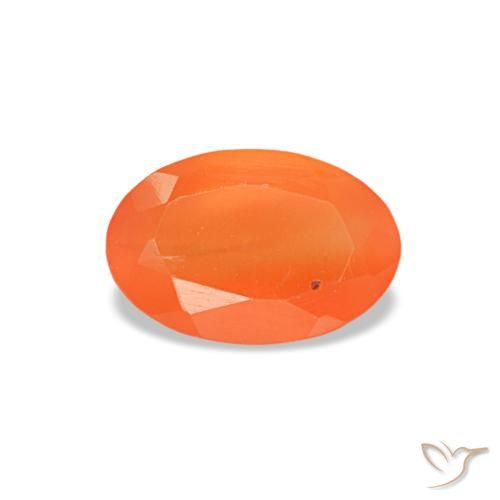 0.38ct laranja cornalina, oval, transparente
