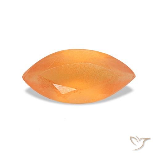 Cornalina laranja natural 0,44ct, marquise, transparente