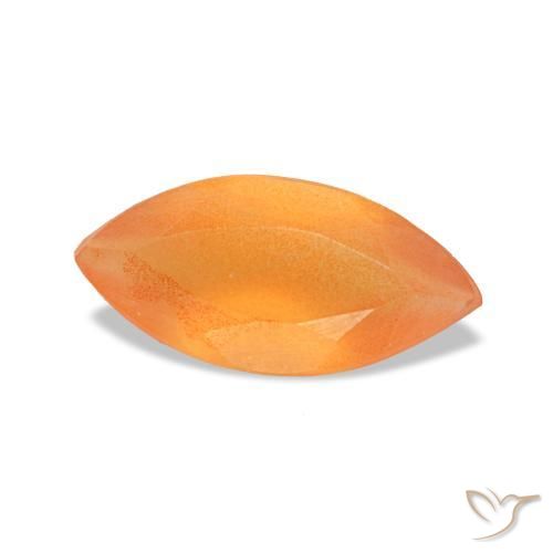 Cornalina laranja natural 0,44ct, marquise, transparente