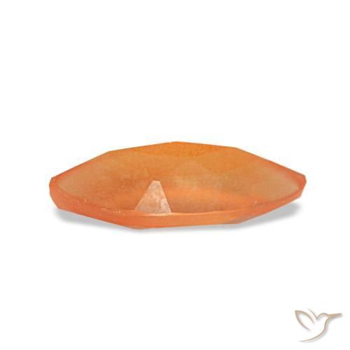 Cornalina laranja natural 0,44ct, marquise, transparente