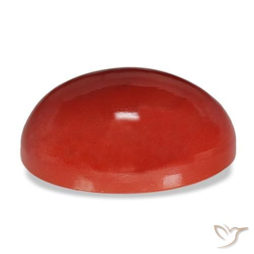 Cornalina vermelho natural 13,90ct, corte oval, opaco