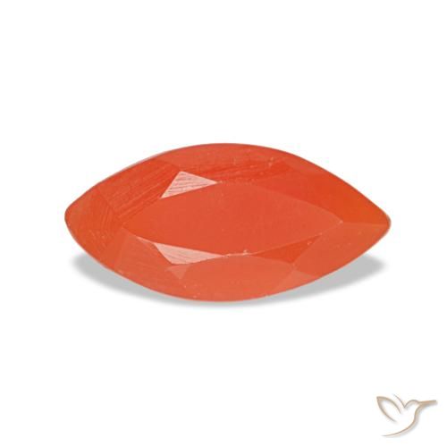 0.48ct vermelho cornalina, marquise, translúcido