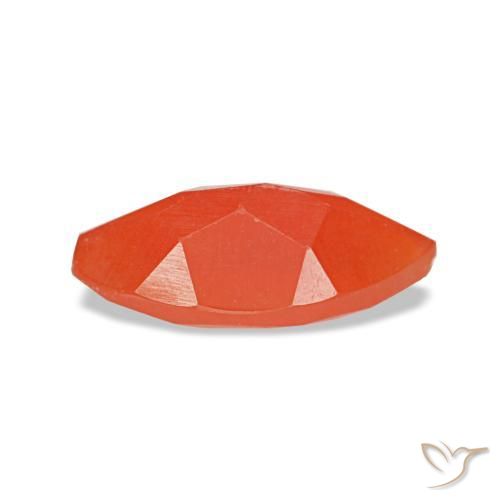 Cornalina vermelho natural 0,48ct, marquise, translúcido