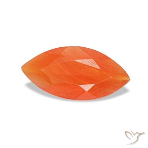 Cornalina laranja natural 0,32ct, marquise, transparente
