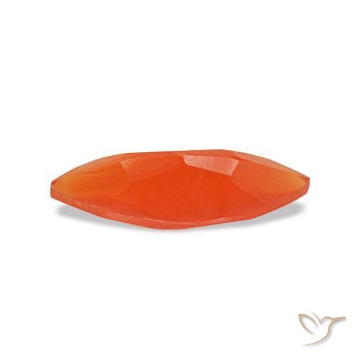 Cornalina laranja natural 0,32ct, marquise, transparente