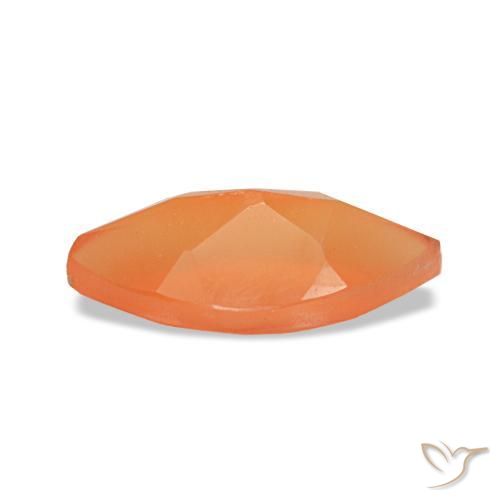 Cornalina laranja natural 0,50ct, marquise, transparente
