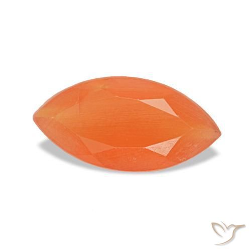 Cornalina laranja natural 0,44ct, marquise, transparente