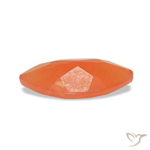 Cornalina laranja natural 0,44ct, marquise, transparente