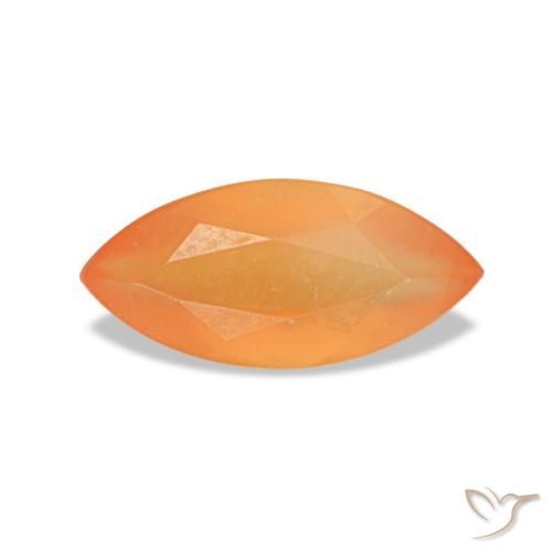 0.35ct laranja cornalina, marquise, transparente