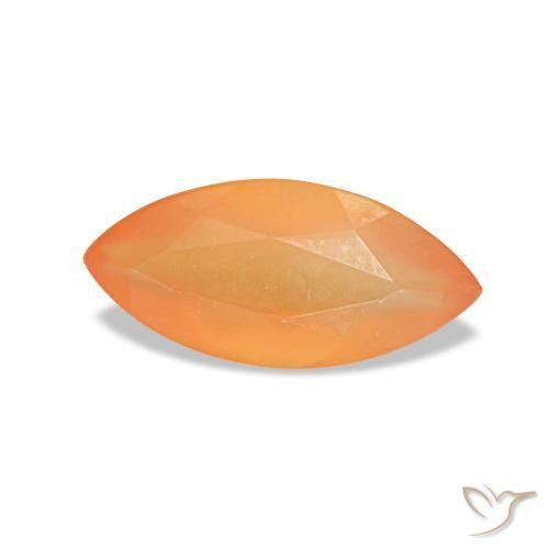 Cornalina laranja natural 0,35ct, marquise, transparente