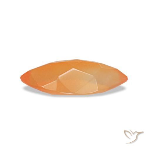 Cornalina laranja natural 0,35ct, marquise, transparente