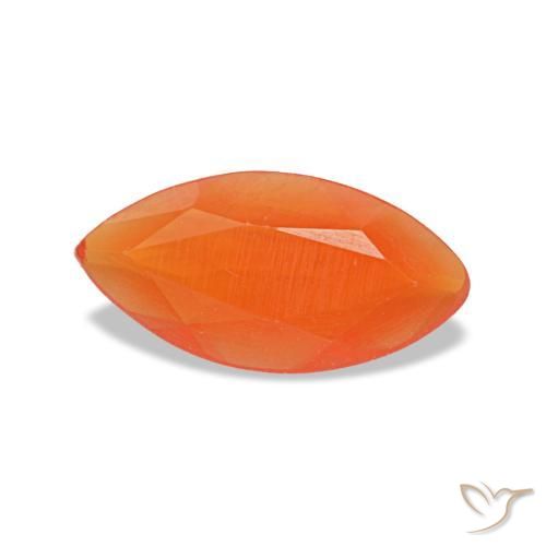Cornalina laranja natural 0,28ct, marquise, transparente