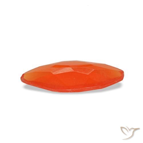 Cornalina laranja natural 0,28ct, marquise, transparente
