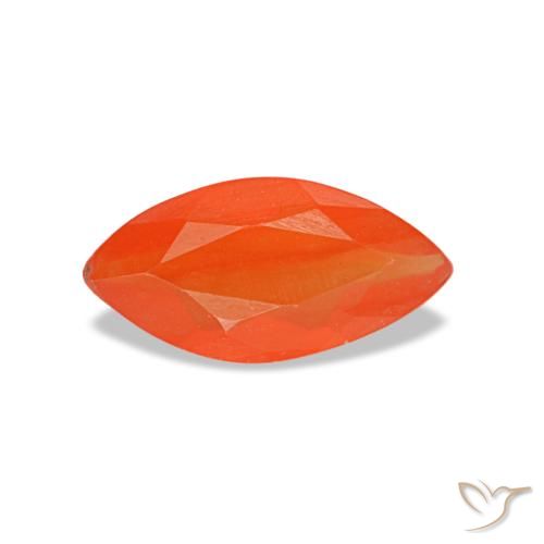 0.44ct vermelho cornalina, marquise, transparente