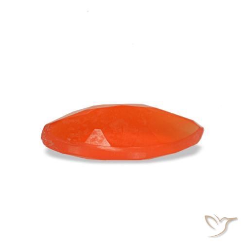 Cornalina vermelho natural 0,44ct, marquise, transparente