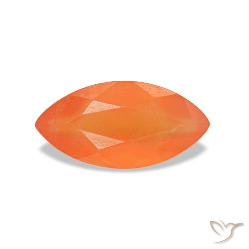 0.36ct laranja cornalina, marquise, transparente