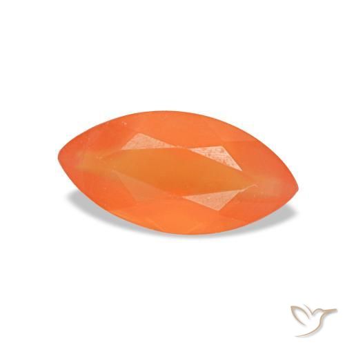 Cornalina laranja natural 0,36ct, marquise, transparente