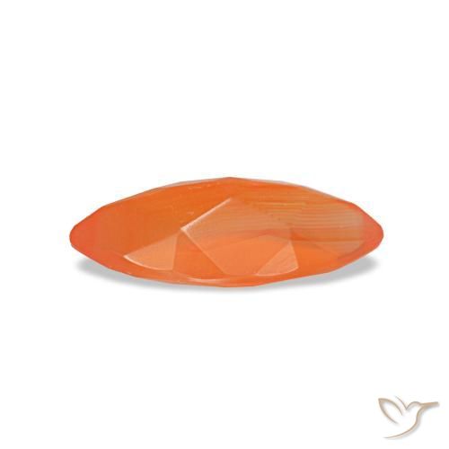 Cornalina laranja natural 0,36ct, marquise, transparente