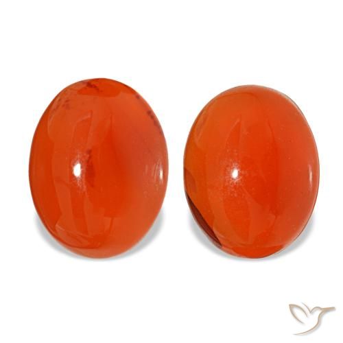 3.96ctw laranja cornalina, oval, translúcido