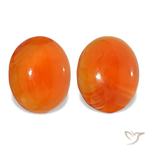 5.67ctw laranja cornalina, oval, translúcido