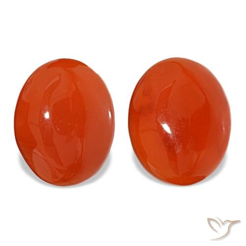 4.56ctw laranja cornalina, oval, translúcido