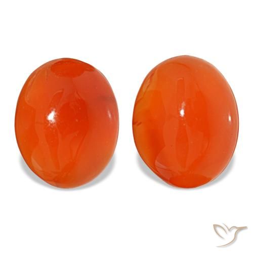 Pedras preciosas de cornalina vermelho natural de 4,82 ct, corte oval, translúcido