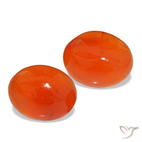 Pedras preciosas de cornalina vermelho natural de 4,82 ct, corte oval, translúcido
