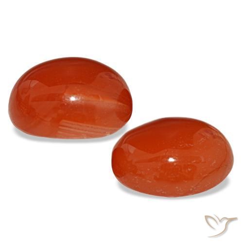 Pedras preciosas de cornalina vermelho natural de 7,26 ct, corte oval, translúcido