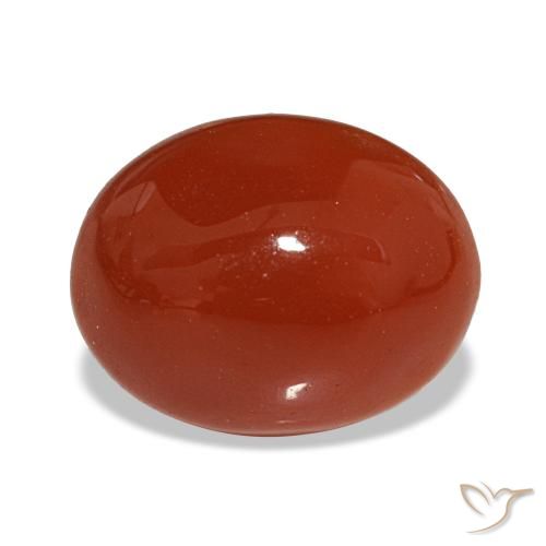 Cornalina vermelho natural 2,20ct, corte oval, translúcido
