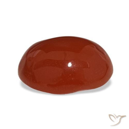 Cornalina vermelho natural 2,20ct, corte oval, translúcido
