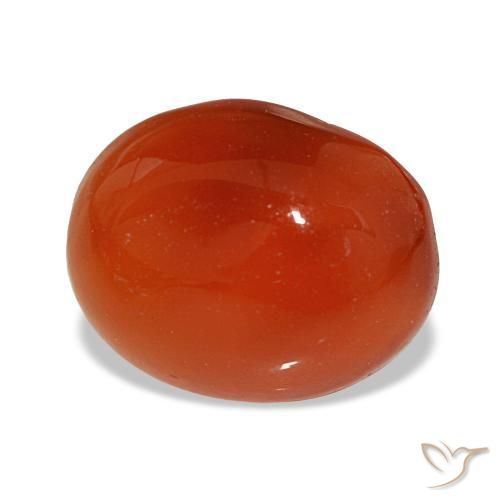 Cornalina vermelho natural 2,63ct, corte oval, translúcido