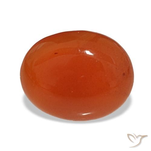 Cornalina vermelho natural 2,04ct, corte oval, translúcido