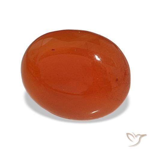 Cornalina vermelho natural 2,04ct, corte oval, translúcido