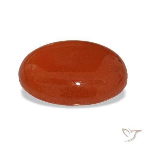 Cornalina vermelho natural 2,04ct, corte oval, translúcido