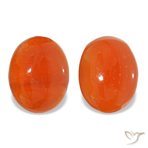 Pedras preciosas de cornalina vermelho natural de 5,18 ct, corte oval, translúcido