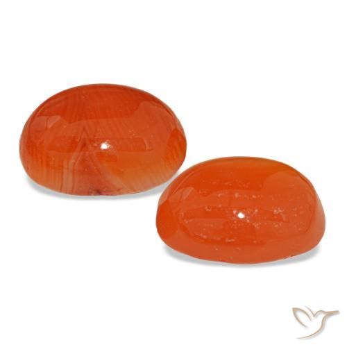 Pedras preciosas de cornalina vermelho natural de 5,18 ct, corte oval, translúcido