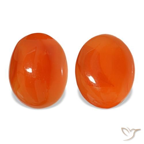 3.81ctw laranja cornalina, oval, translúcido